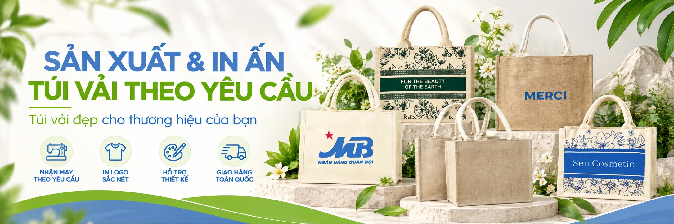 Sản xuất & in ấn túi vải theo yêu cầu