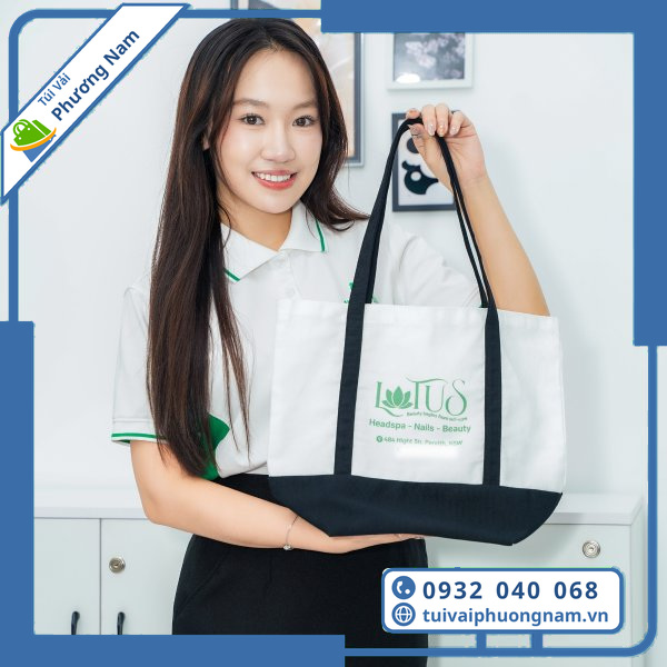 Túi Vải Canvas Quai May Liền Đáy